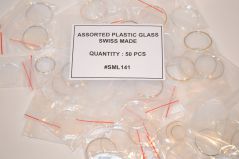 Набор пластиковых стекол с юбкой разной формы и разных размеров