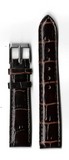 Ремень кожаный, 18 мм, Kroko (темно-коричневый )   PREMIUM