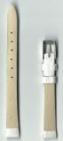 Ремень кожаный, 10 мм, Kroko (белый)