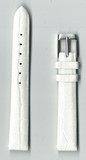 Ремень кожаный, 14 мм, Kroko (белый)