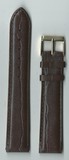 Ремень кожаный, 20 мм, Kroko (темно-коричневый)