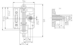 Механизм для настенных часов с маятником. Футор 12 мм. (1688-MD12(6168P-I))