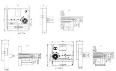 Механизм для настенных часов. Футор 13,5 мм. (7168-P13)