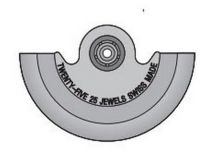 Груз автоподзавода с подшипником для ETA 2836 (универсальный, белый, с надписью STL, 25 jewels)