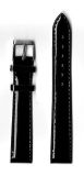 Ремень кожаный, 18 мм, Classik (черный, прошитый красной ниткой)