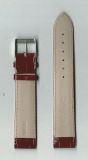 Ремень кожаный, 20 мм, Kroko (удлиненный, красный бордо)