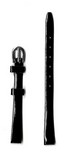 Ремень кожаный, 12 мм, Straps (классический) (черный, лакированный)