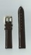 Ремень кожаный, 18 мм, Kroko (темно-коричневый, удлиненный)