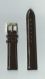 Ремень кожаный, 18 мм, Kroko (темно-коричневый, удлиненный)